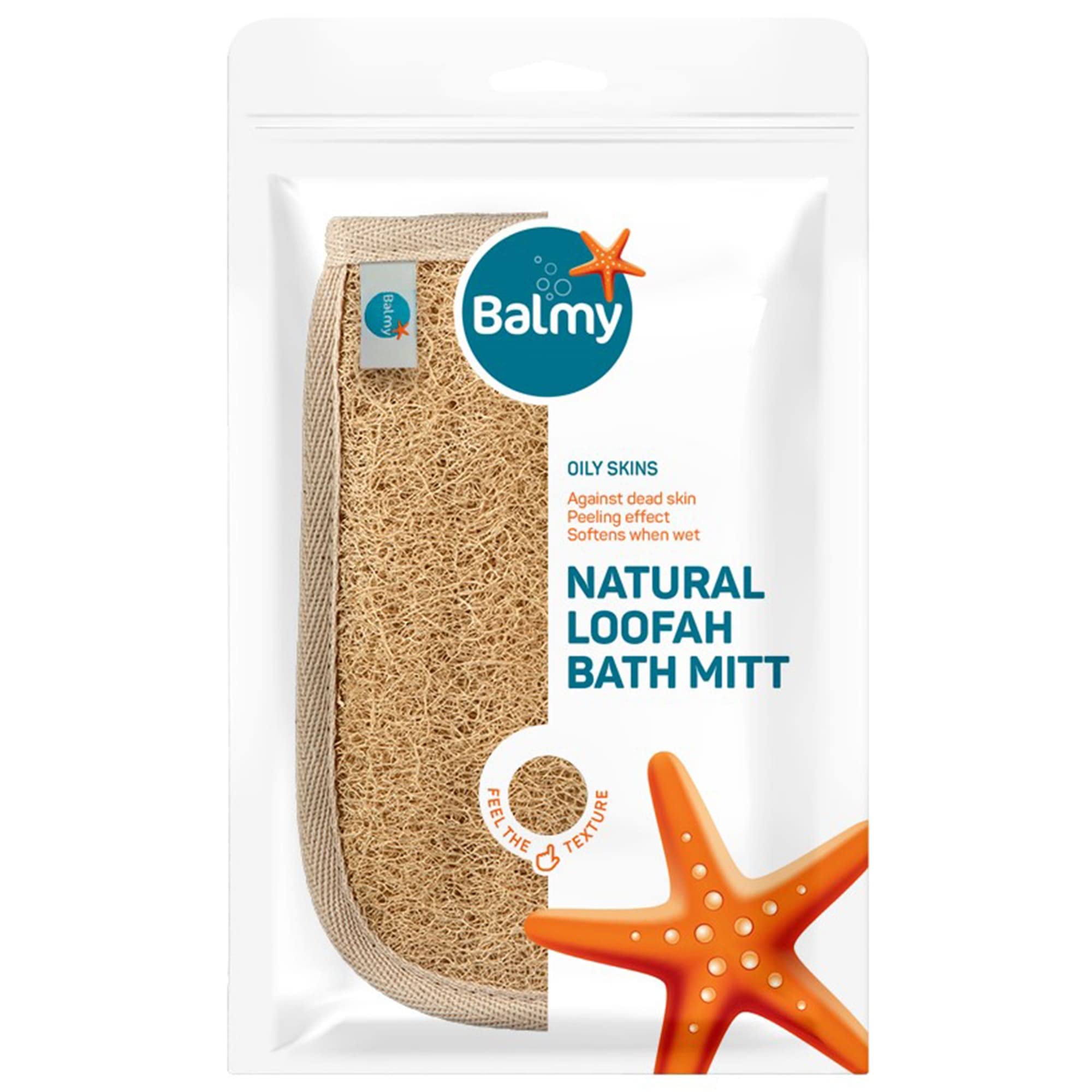 Natural Loofah Sponge Bath Glove - Exfoliating Mitt for Soft Skin | Organic Body Scrubber for Shower & Spa | Perfect for Dry Brushing, Dead Skin Removal & Relaxing Bath Time