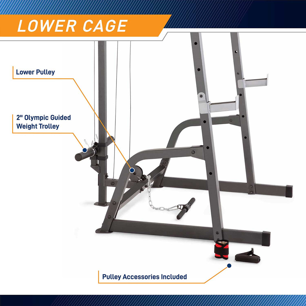 Marcy Pro Deluxe Power Cage System with Adjustable Weight Bench - Heavy Duty Home Gym Equipment for Strength Training & Bodybuilding (Model PM 5108) - Perfect for Garage Gyms & Home Workouts