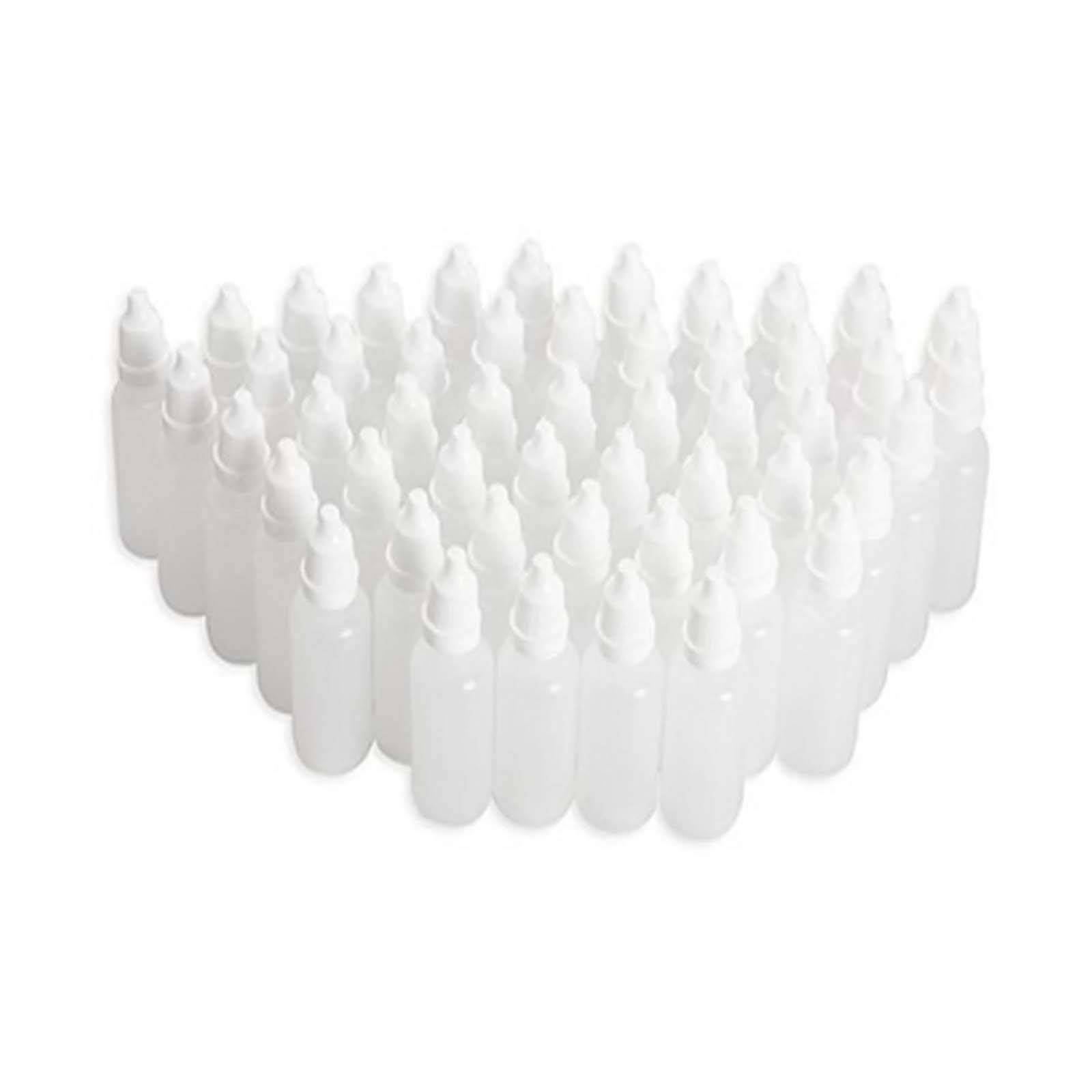 50pcs Childproof Plastic Eye Drop Bottles with Squeezable Tips - 15ML Leak-Proof Travel Containers for Essential Oils, Medicine & Cosmetics - Perfect for Home, Travel & First Aid Kits