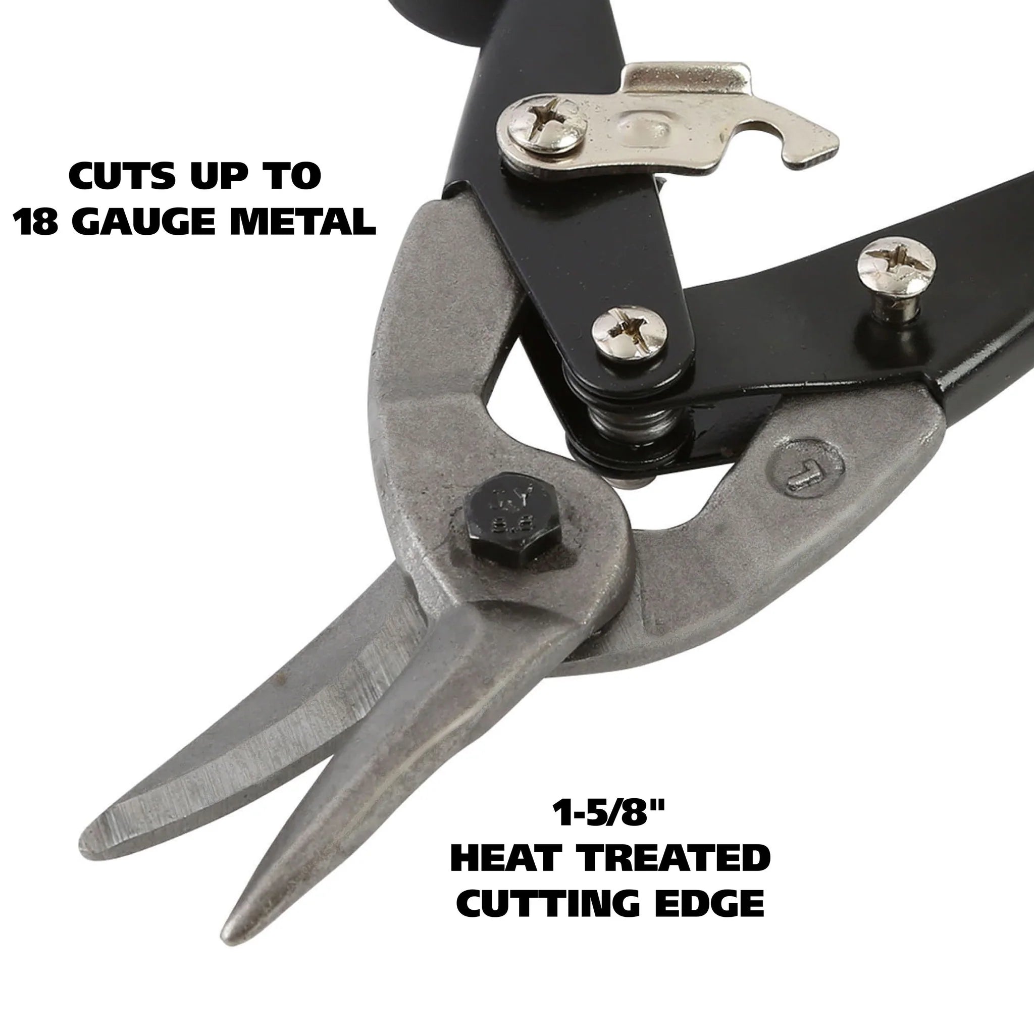 GreatNeck TA10L Left Cut Aviation Snips - Heavy Duty Metal Cutting Shears for HVAC, Roofing & DIY Projects | Durable Tin Snips for Sheet Metal & Aluminum Work