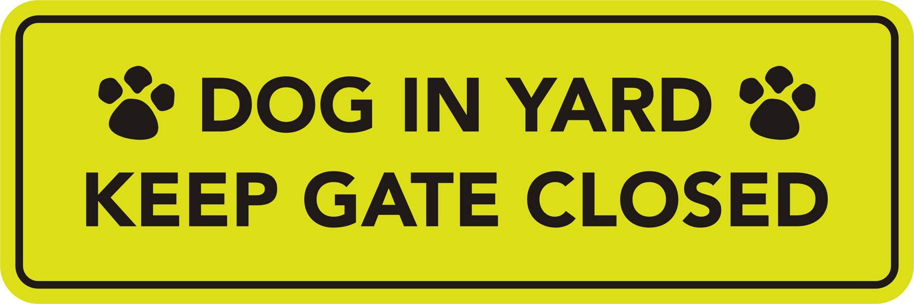 High-Quality 'Keep Gate Closed' Dog Yard Sign - Durable Yellow & Black Small Warning Sign for Pet Safety & Home Security