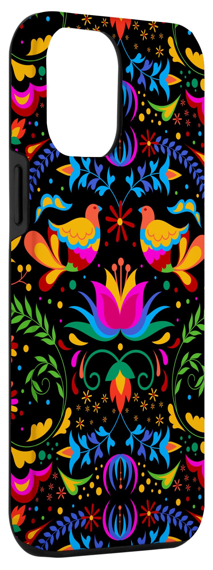 iPhone 12 Pro Max Case - Mexican Otomi Heritage Design with Doves, Love & Peace Symbols | Stylish Protective Cover for iPhone 12 Pro Max (6.7
