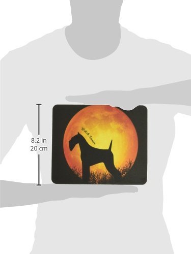 Welsh Terrier Dog Silhouette Moon Design Lightning Series Gaming Mouse Pad - Non-Slip Rubber Base for PC & Laptop (MPSQ-RK-41343) | Perfect for Gaming, Office & Home Use
