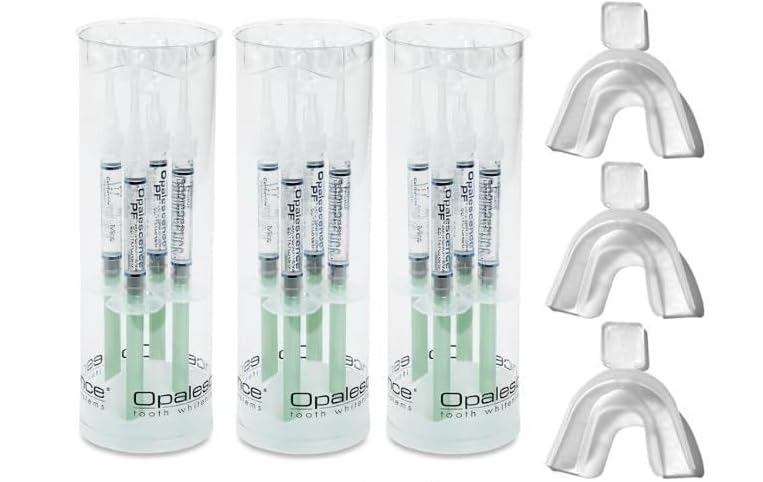 Opalescence 10% Teeth Whitening Kit - 12 Gel Syringes Refills for Sensitive Teeth - Carbamide Peroxide Whitening Gel with Fluoride (6 Packs) - Made in USA by Ultradent - Perfect for Home Use & Professional Dental Treatments