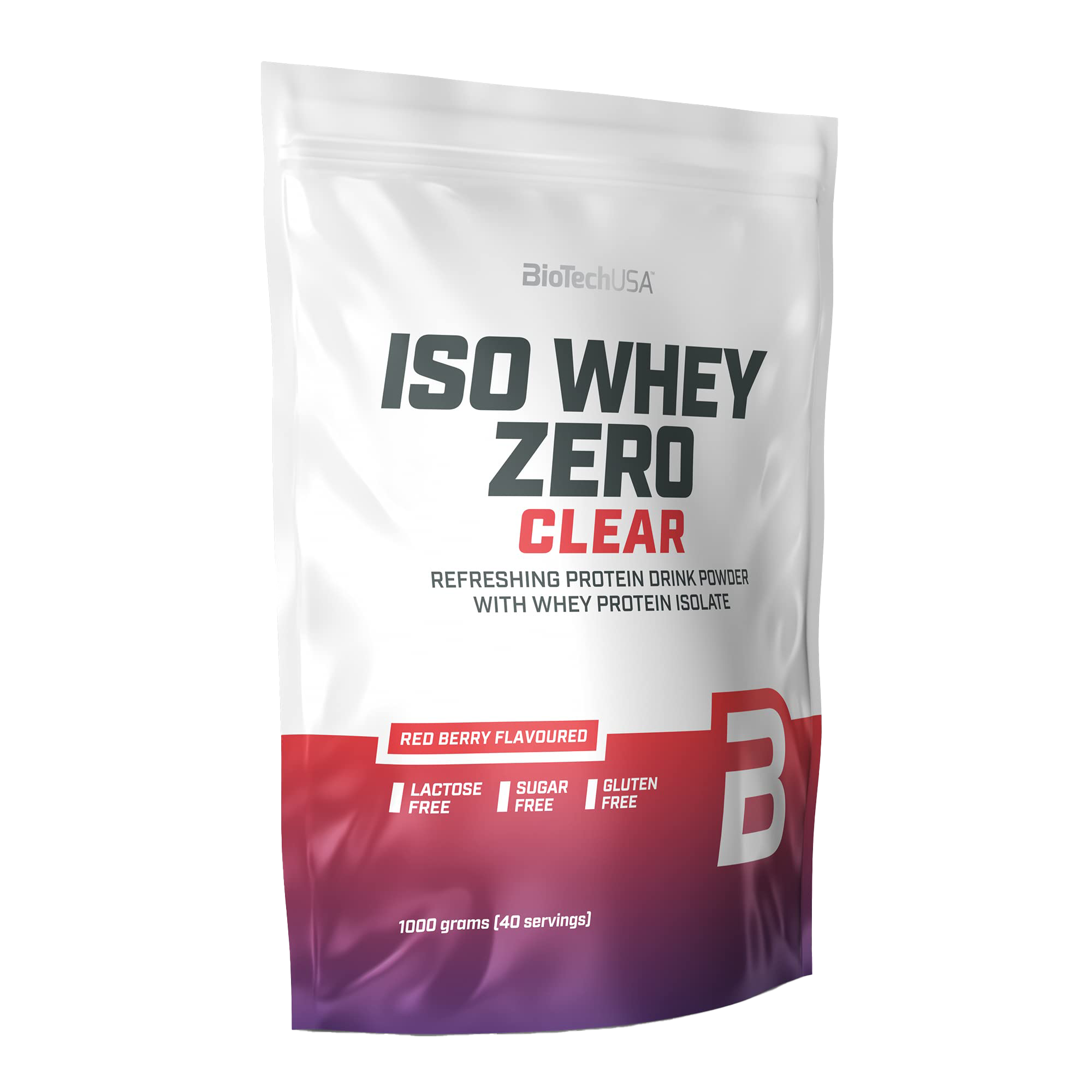 BioTechUSA Iso Whey Zero Clear Protein Powder - Red Berry Flavor, 1000g | Refreshing Whey Isolate for Post-Workout Recovery & Muscle Growth | Perfect for Gym, Fitness & Healthy Lifestyle