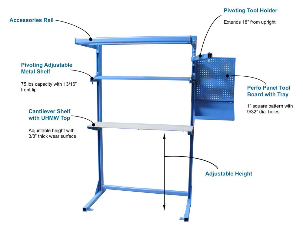 Heavy Duty Adjustable Height Assembly Table with Wheels - Sturdy Workbench for DIY Projects, Woodworking, and Garage Workshops - Perfect for Home, Office, and Professional Use
