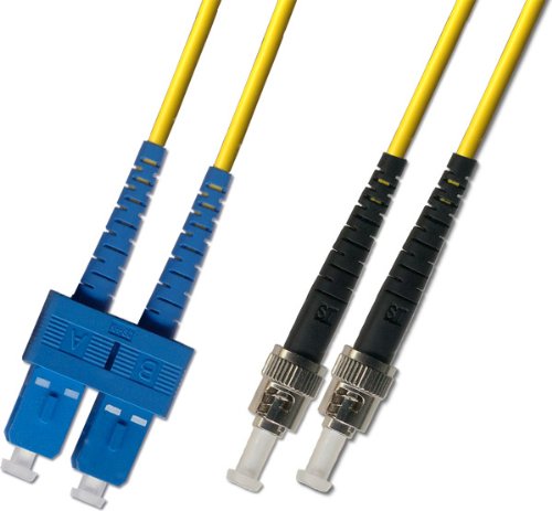 250M Singlemode Duplex Fiber Optic Cable (9/125) - SC to ST Connectors - High Speed Internet, Data Center, Telecom, and Home Networking Use