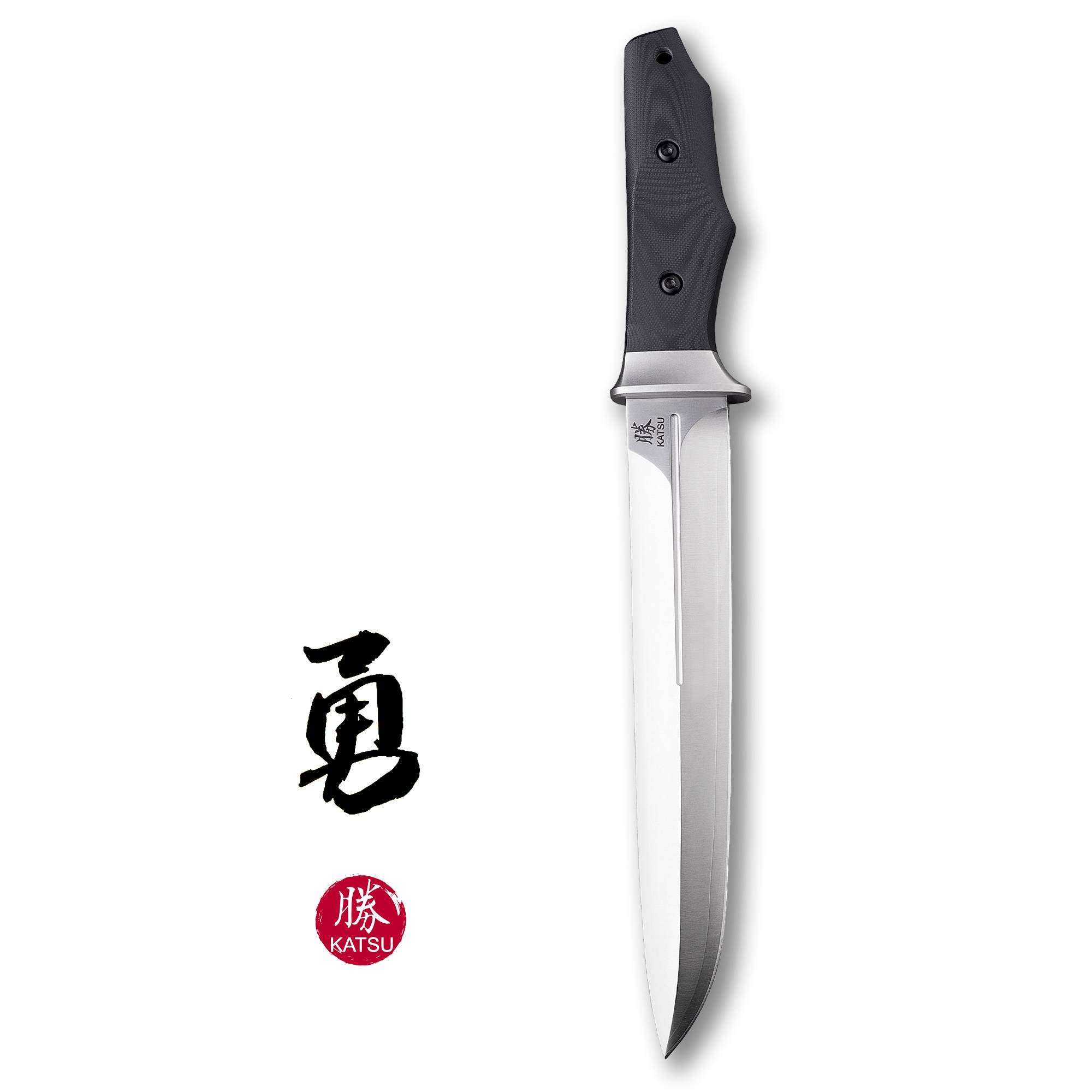 KATSU FB02 Short Sword - SLD Magic Steel Blade with Kydex Sheath | Sakura Blade Nemoto Design | Perfect for Martial Arts Training, Cosplay & Collectors