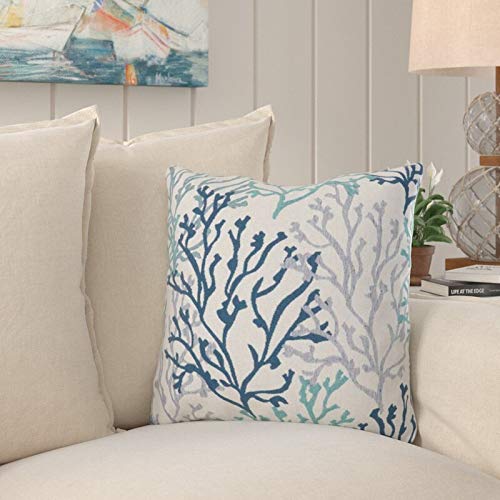 Rennie & Rose Coral Decorative Throw Pillow Cover 12x16 Inches - Soft & Stylish Home Decor for Sofa, Bed, Couch - Perfect for Living Room, Bedroom, Nursery