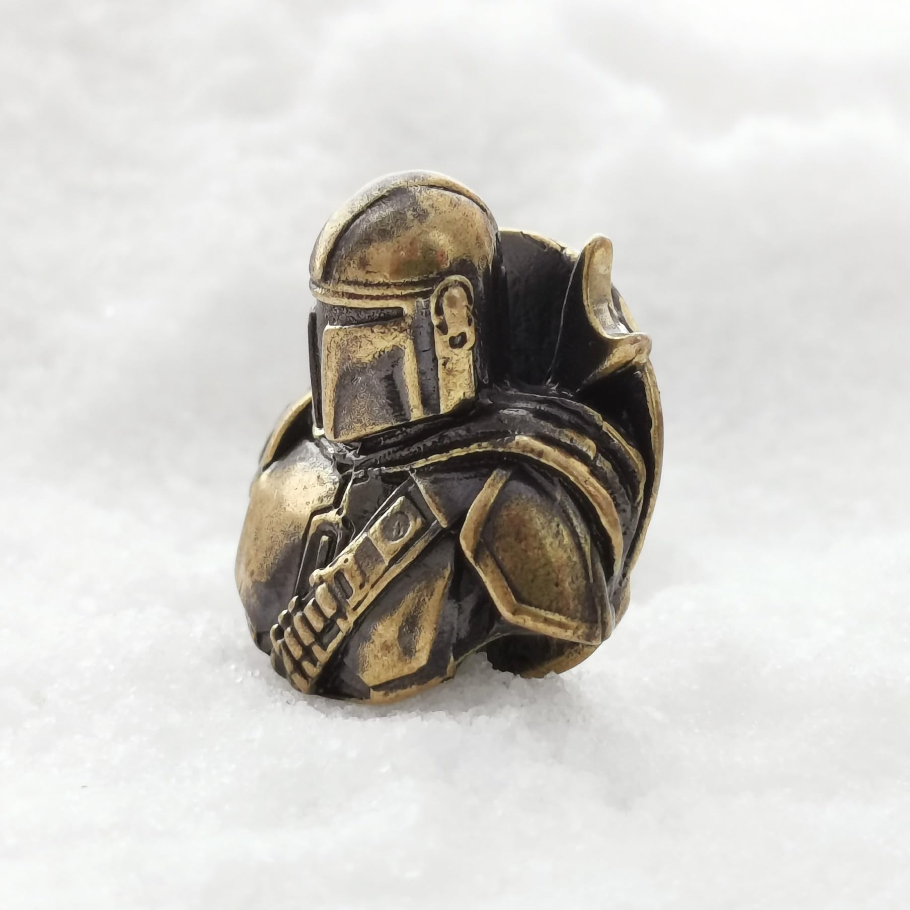 Bounty Hunter Paracord Bead - Bronze EDC Pendant for Knife Lanyards & Survival Gear