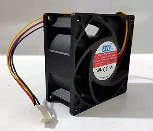 13.6V 80mm 4-Wire PC Cooling Fan - 80x80x38mm 0.17A High Performance Quiet Fan for Desktop Computer, Gaming PC, and Server Cooling - Perfect for CPU Coolers, Case Ventilation, and Electronics Cooling Systems