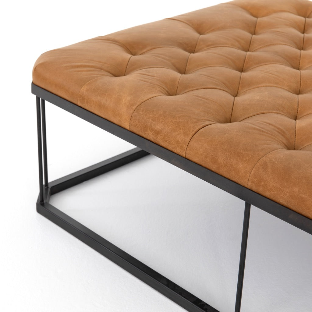 Palermo Butterscotch Ottoman Storage Bench - Stylish Footrest & Living Room Seating for Home Decor | Perfect for Small Spaces & Bedroom Organization