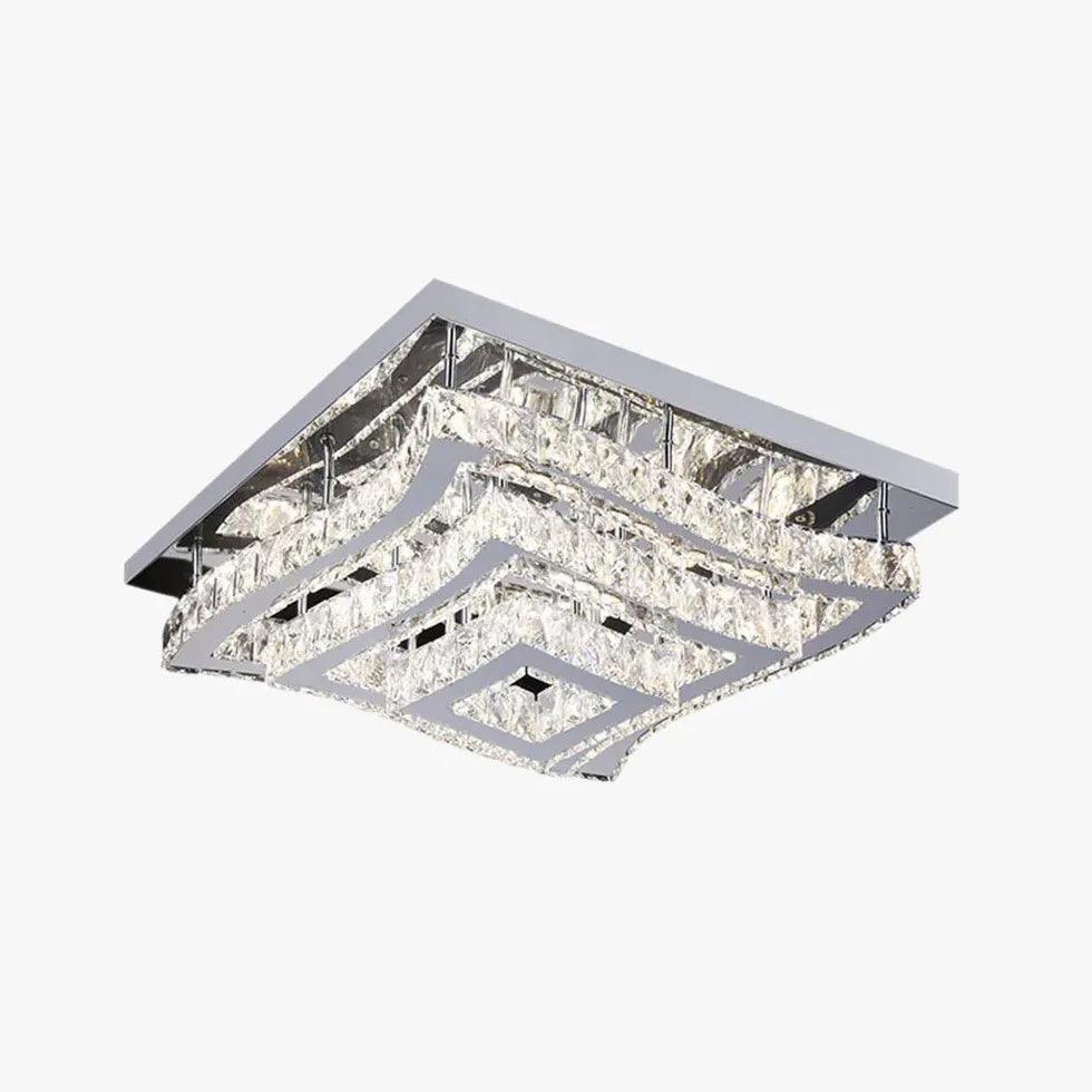 Elegant Square Crystal Multi-Layer Luxury Ceiling Light - Modern Chandelier for Dining Room, Living Room & Bedroom Lighting Decor