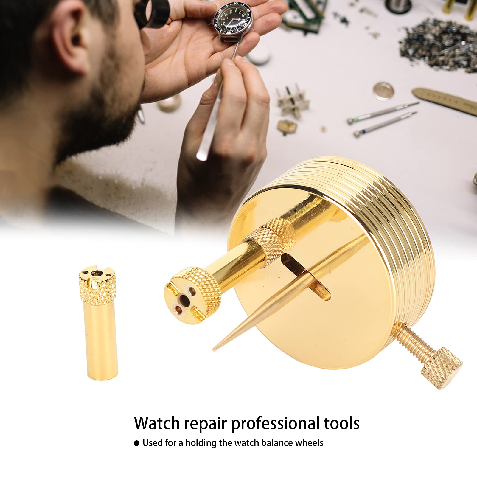 Professional Watch Repair Tool Kit - Alloy Watch Balance Holder & Stand with Hairspring Support for Precision Watch Repair | Ideal for Watchmakers, Jewelers & DIY Enthusiasts