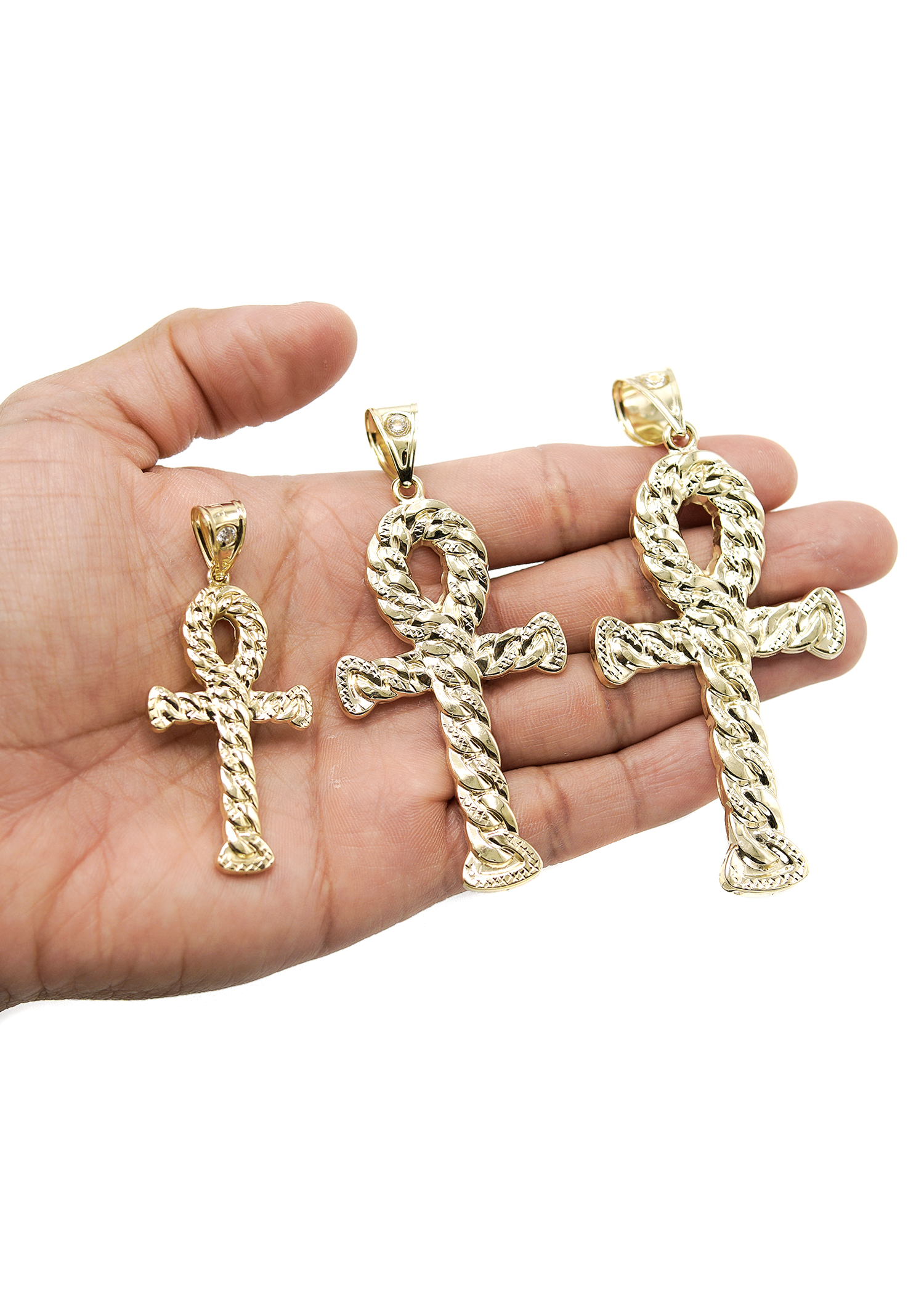 10K Yellow Gold Ankh Pendant Necklace - Adjustable Chain & Custom Sizes | Perfect for Spiritual Jewelry, Egyptian Symbol Gift & Everyday Wear