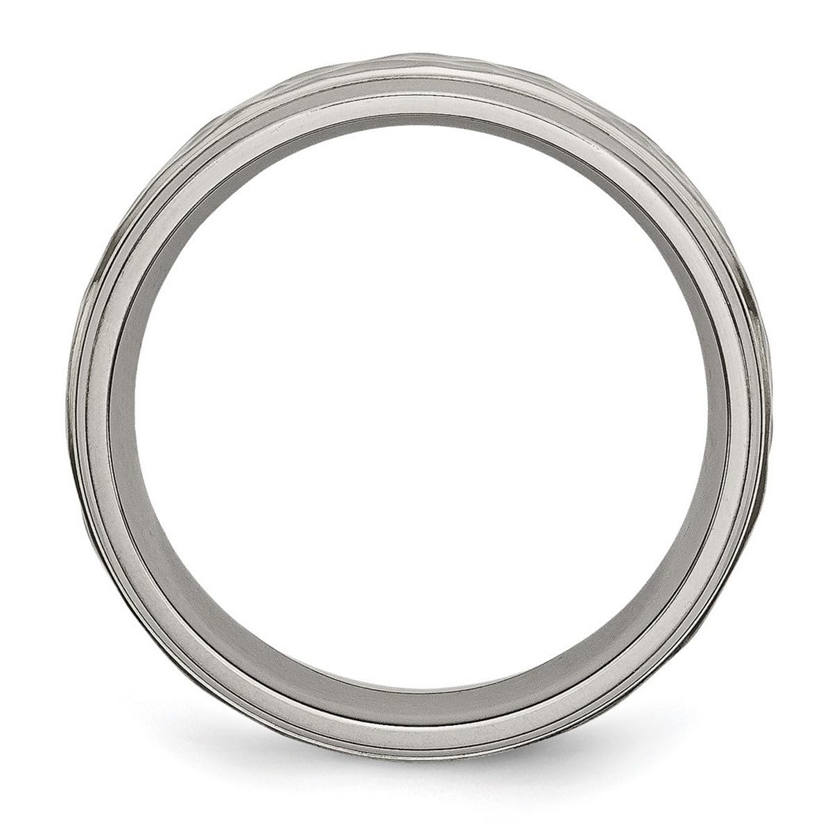 Titanium Hammered & Polished Band Ring for Women - Durable & Hypoallergenic Jewelry in Multiple Sizes (2mm-8mm) | Perfect for Everyday Wear, Weddings & Gift Giving