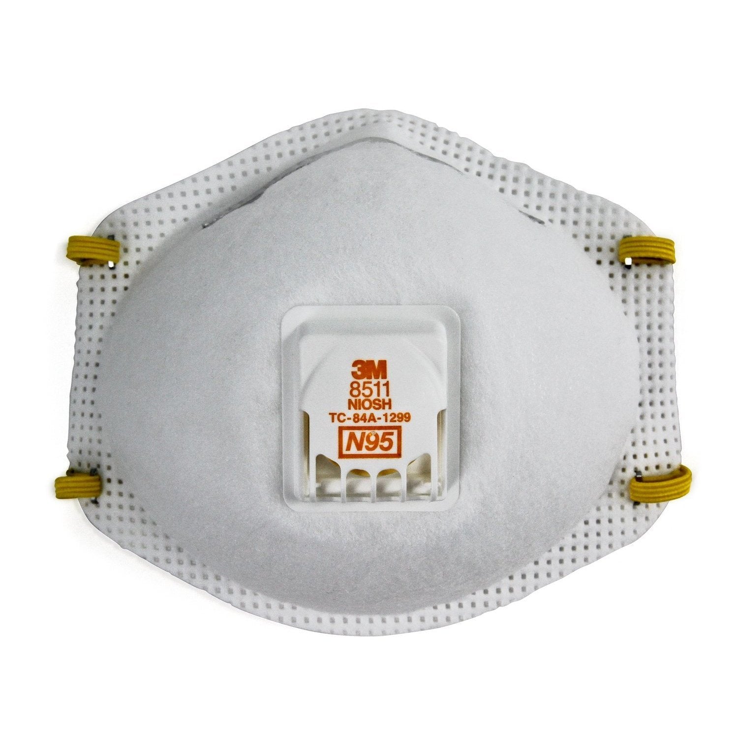 3M 8511 N95 Disposable Valved Respirator Mask - NIOSH Approved, Comfortable & Breathable for Construction, Woodworking, Painting & Dust Protection