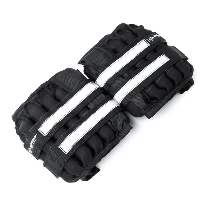 Adjustable Ankle Weights Pair 20 lb - Element Fitness for Home Workouts, Running & Strength Training