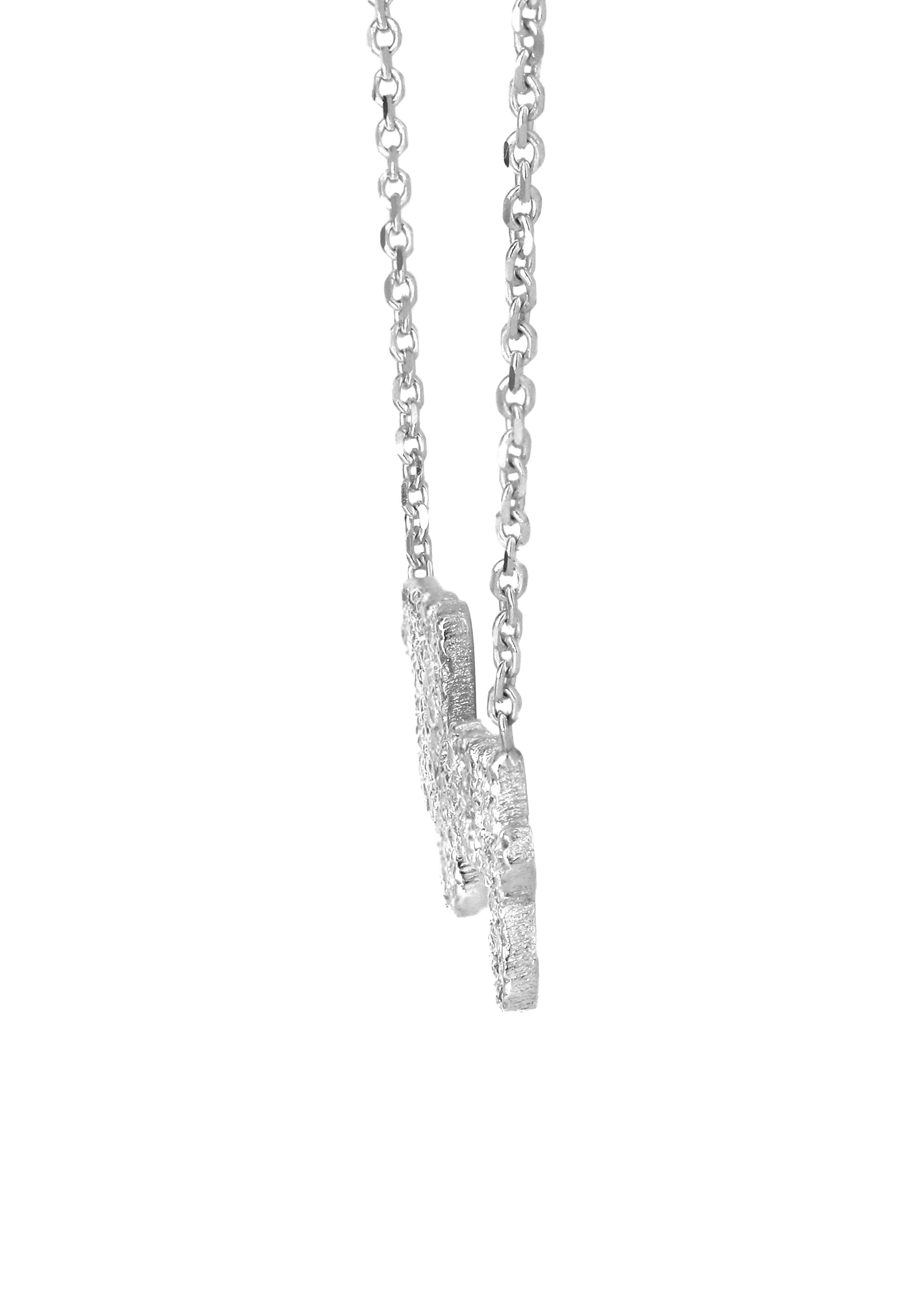 14K White Gold Diamond Name Plate Necklace - Personalized Custom Script Pendant for Women | Perfect for Gifts, Anniversaries, and Special Occasions