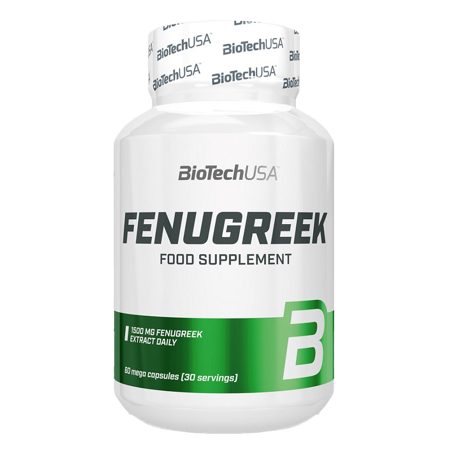 BioTechUSA Fenugreek Supplement - 60 Capsules for Muscle Growth, Digestion & Lactation Support | Gym, Post-Workout & Nursing