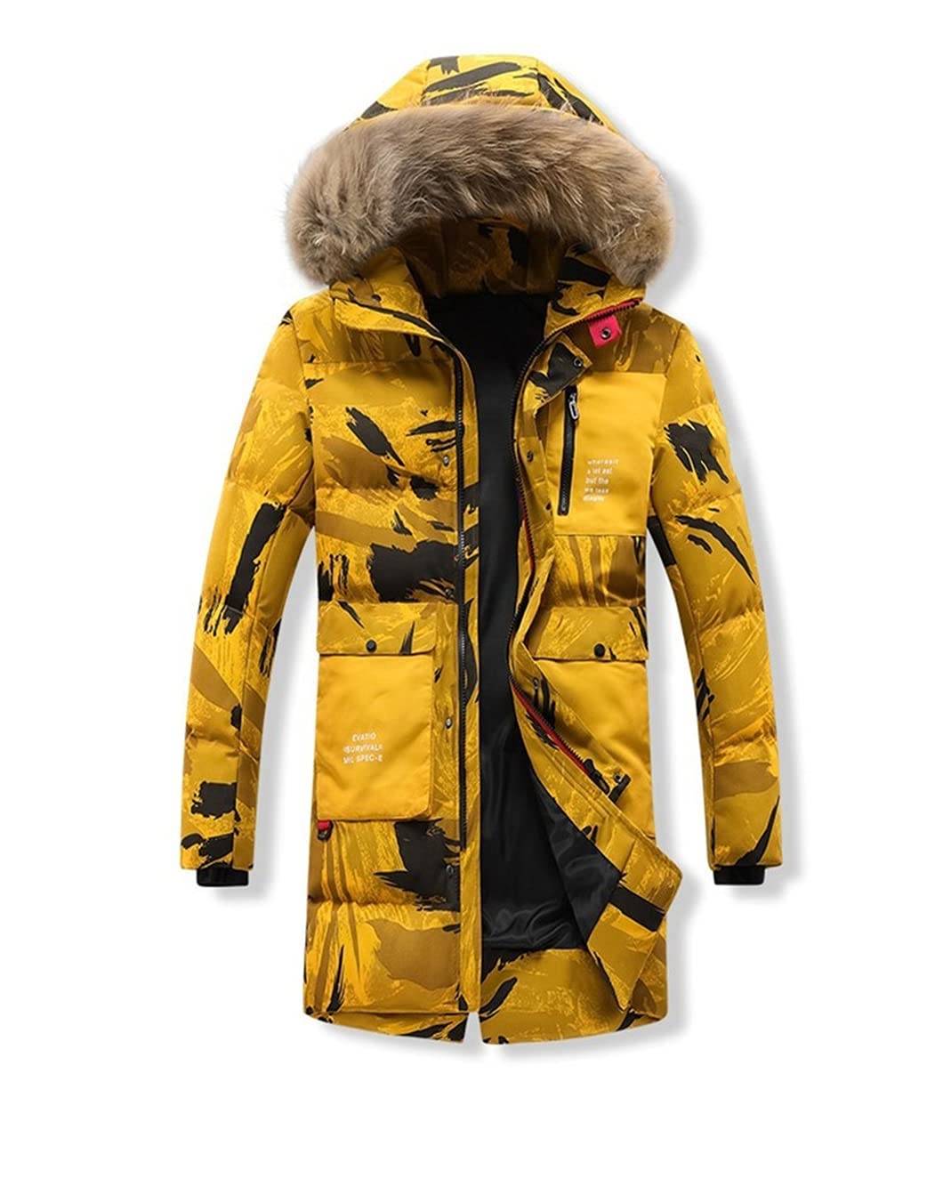 Men's Winter Windproof Warm Hooded Down Jacket - Cotton Padded Coat for Cold Weather | Outdoor Activities & Daily Wear