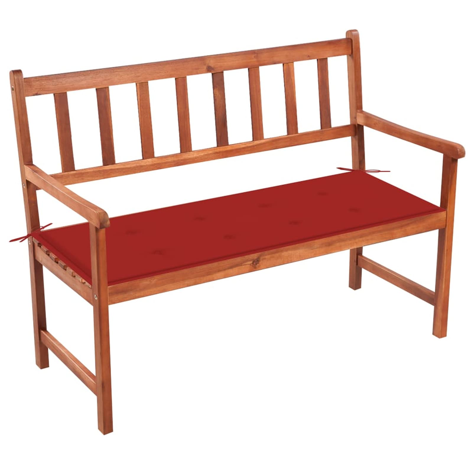 Acacia Wood Bench with Backrest - 47.2