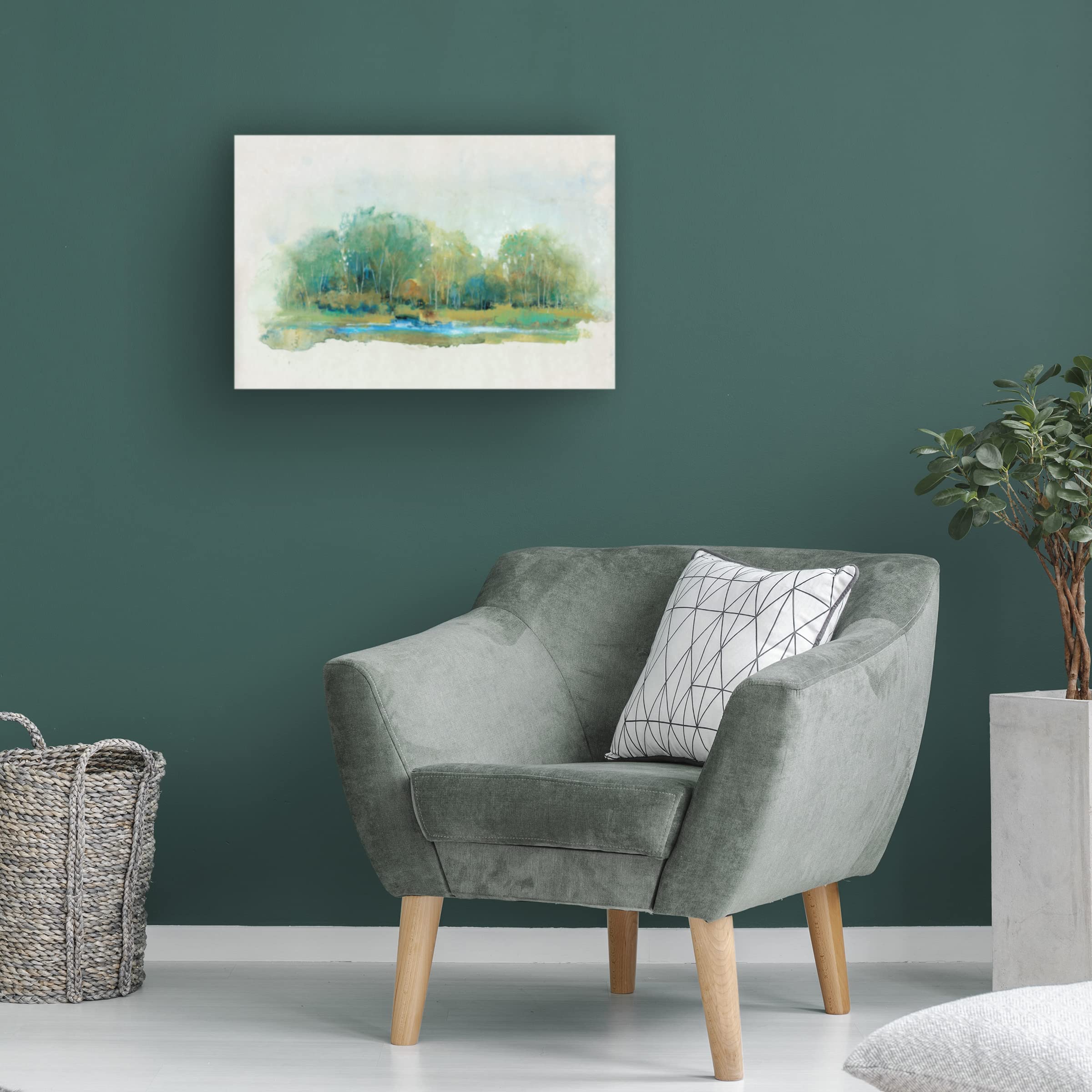Trademark Fine Art 'Forest Vignette II' Canvas Wall Art by Tim O'Toole - Nature Landscape Painting for Living Room, Bedroom & Office Decor