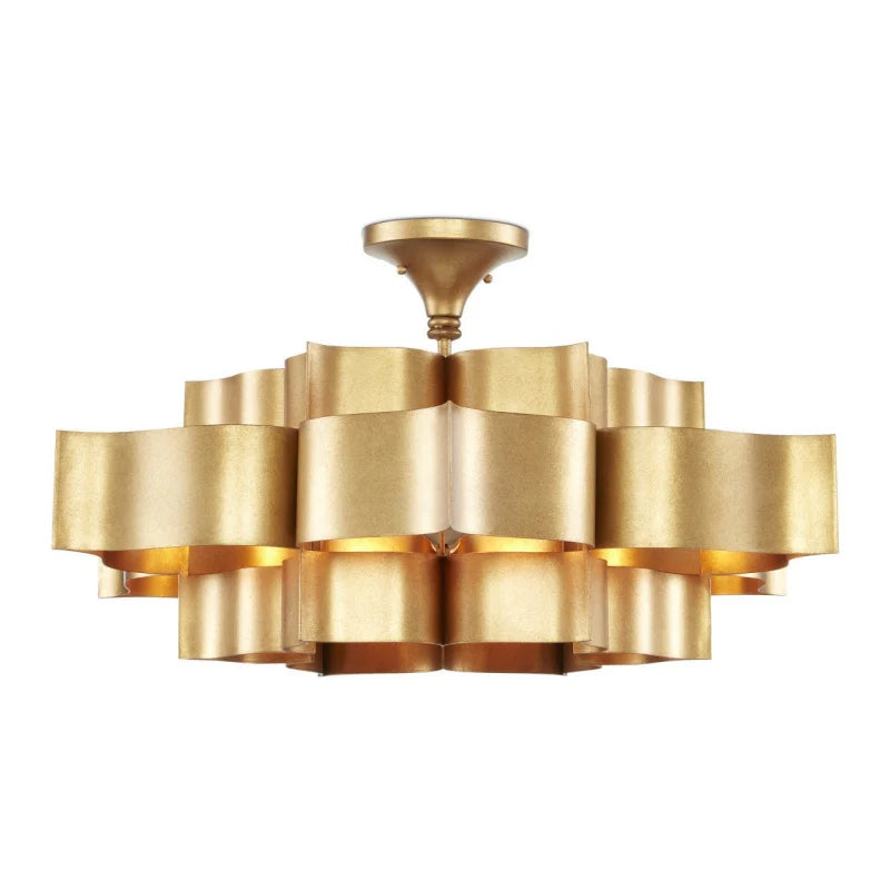 Grand Lotus Large Black Chandelier - Elegant Modern Ceiling Light Fixture for Dining Room, Living Room & Bedroom Decor