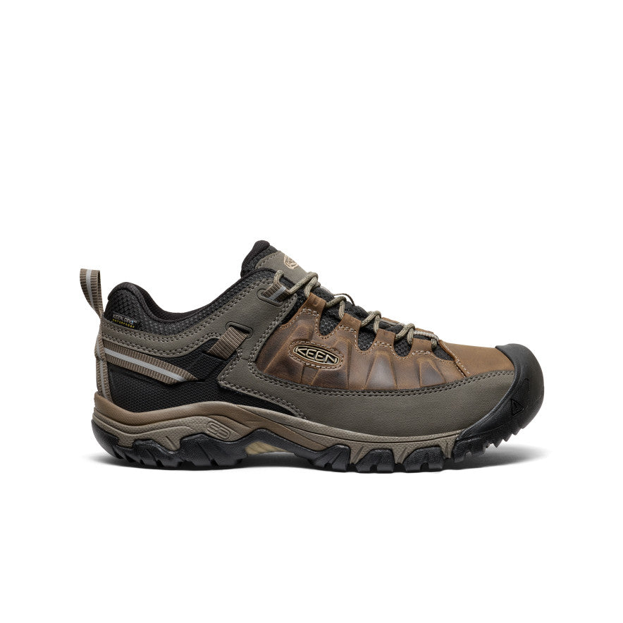 Men's KEEN Targhee III Waterproof Hiking Boots - Wide Width, Bungee Cord Lace System (Black) - Ideal for Outdoor Adventures, Trail Hiking & Backpacking