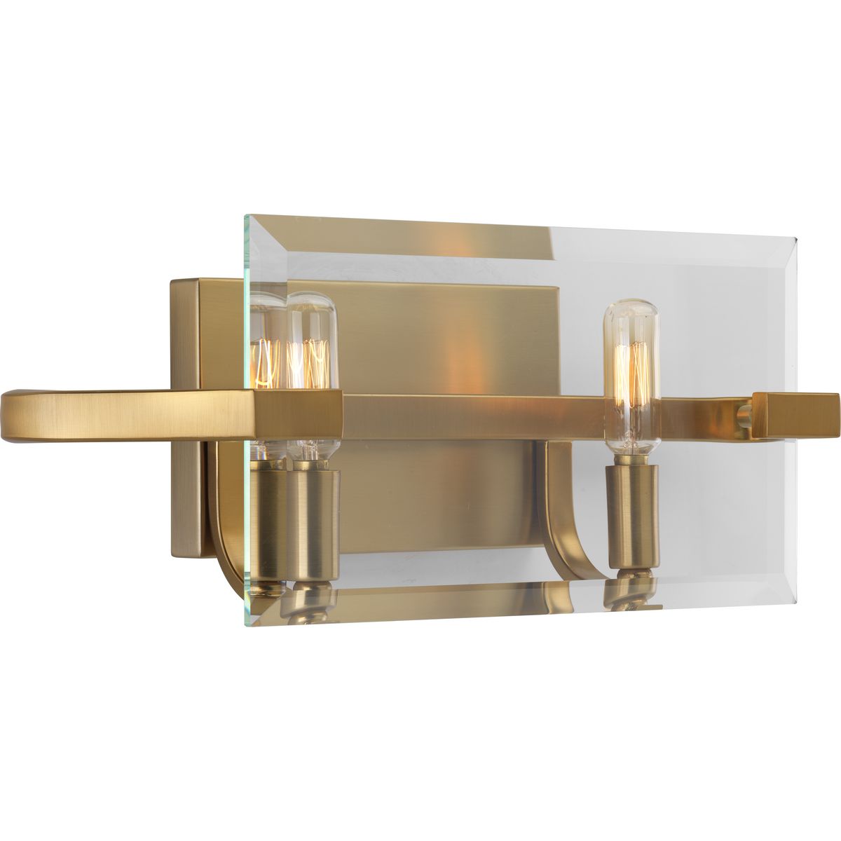 Cahill Collection 2-Light Clear Glass Bathroom Vanity Light Fixture - Perfect for Modern Bathroom, Powder Room & Spa Decor