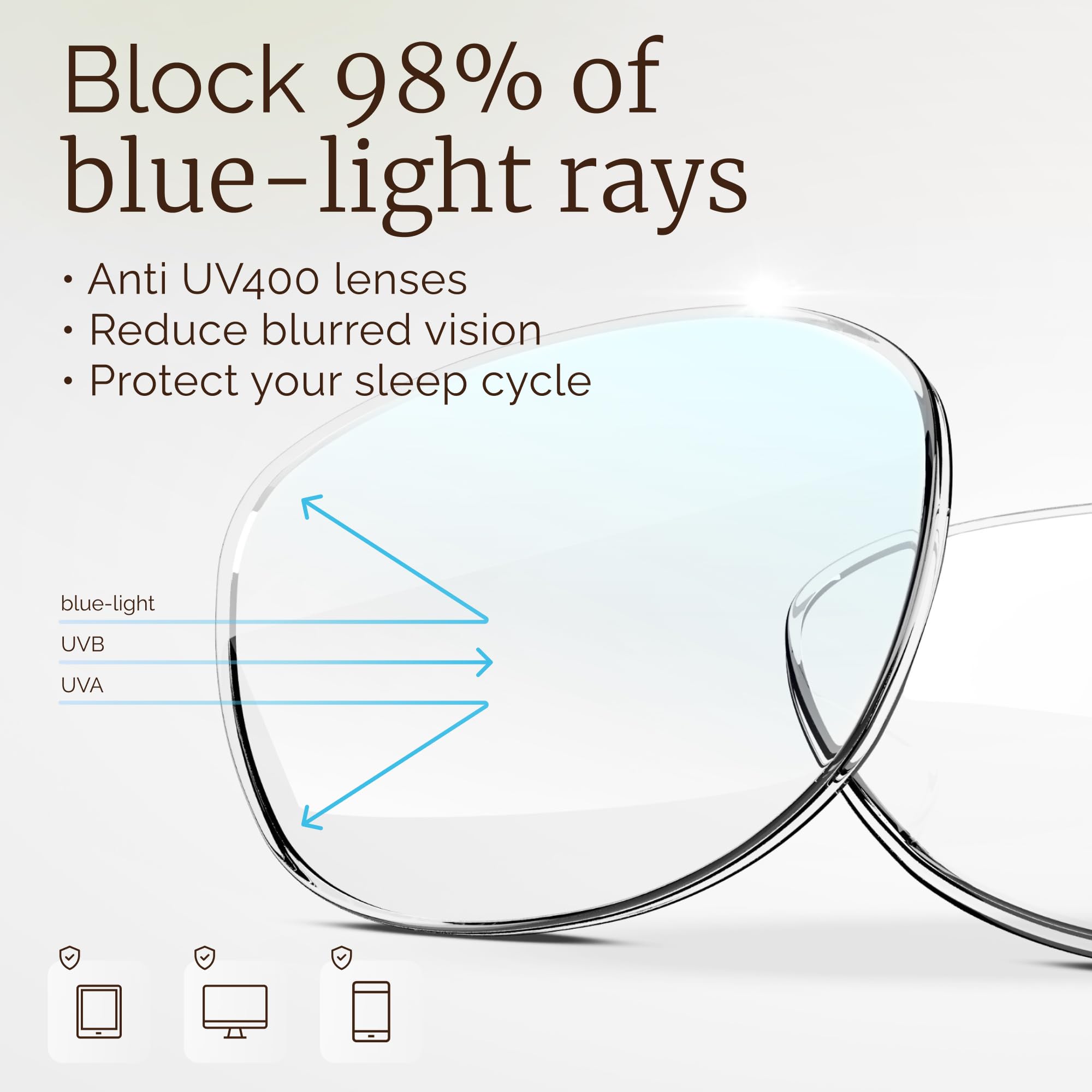 Miyya Oprah Style Reading Glasses for Women - Blue Light Blocking Cheaters Eyeglasses, Fashionable Oversized Readers for Computer Work, Reading & Screen Time Protection