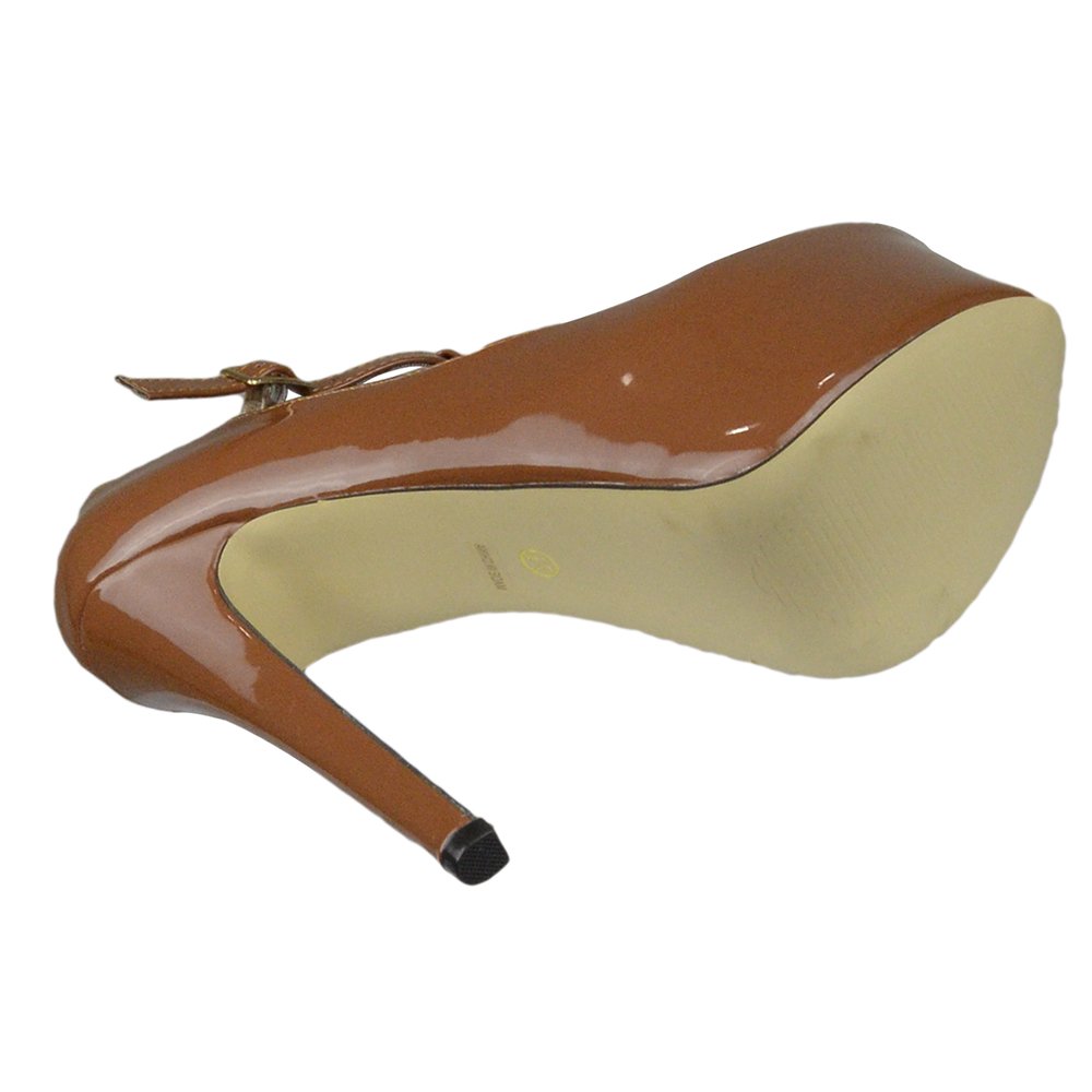 Women's Platform T-Strap Stiletto Pumps - Closed Toe High Heels for Party, Wedding & Evening Wear - Comfortable Dress Shoes for Women