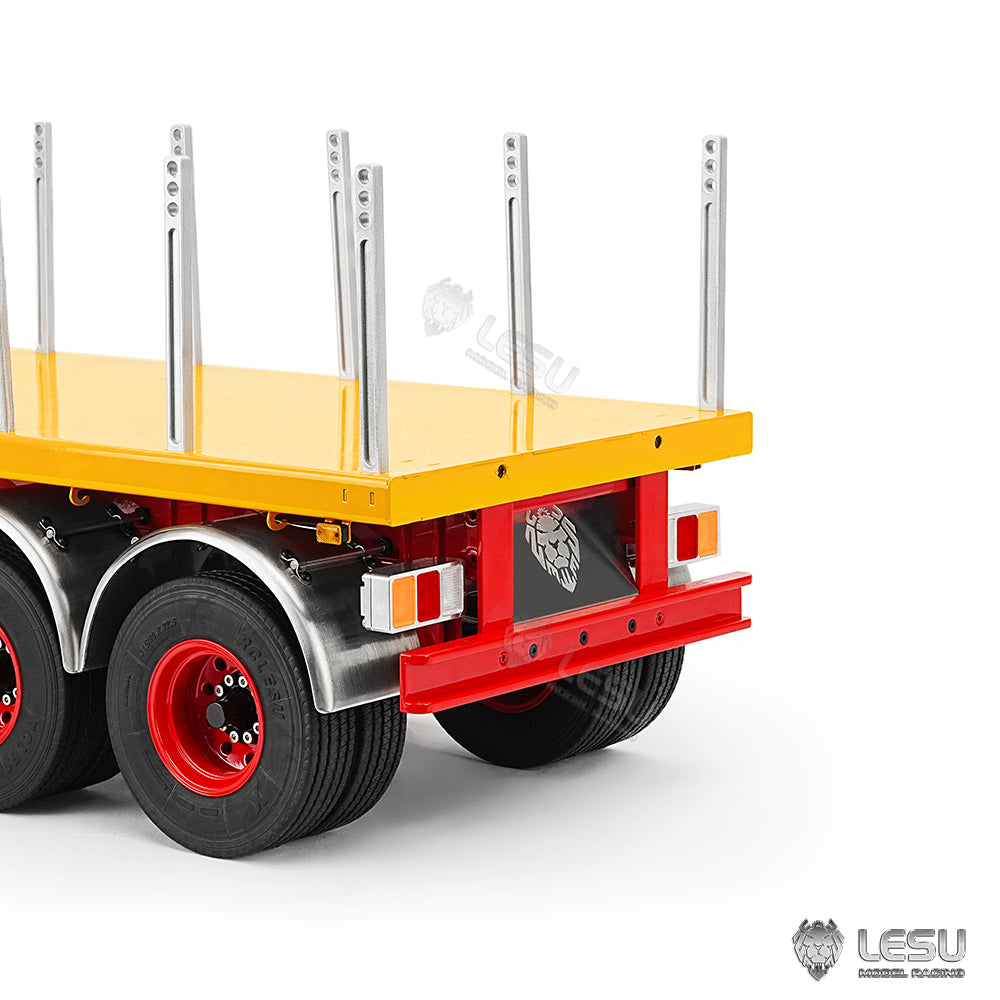 1/14 Scale 20FT LESU Semi Metal Trailer - Assembled & Painted/Unpainted RC Truck Model for Remote Control Cars, DIY Hobby Projects - Perfect for RC Tractor Trailers, Construction Site Displays & Collector Showcases