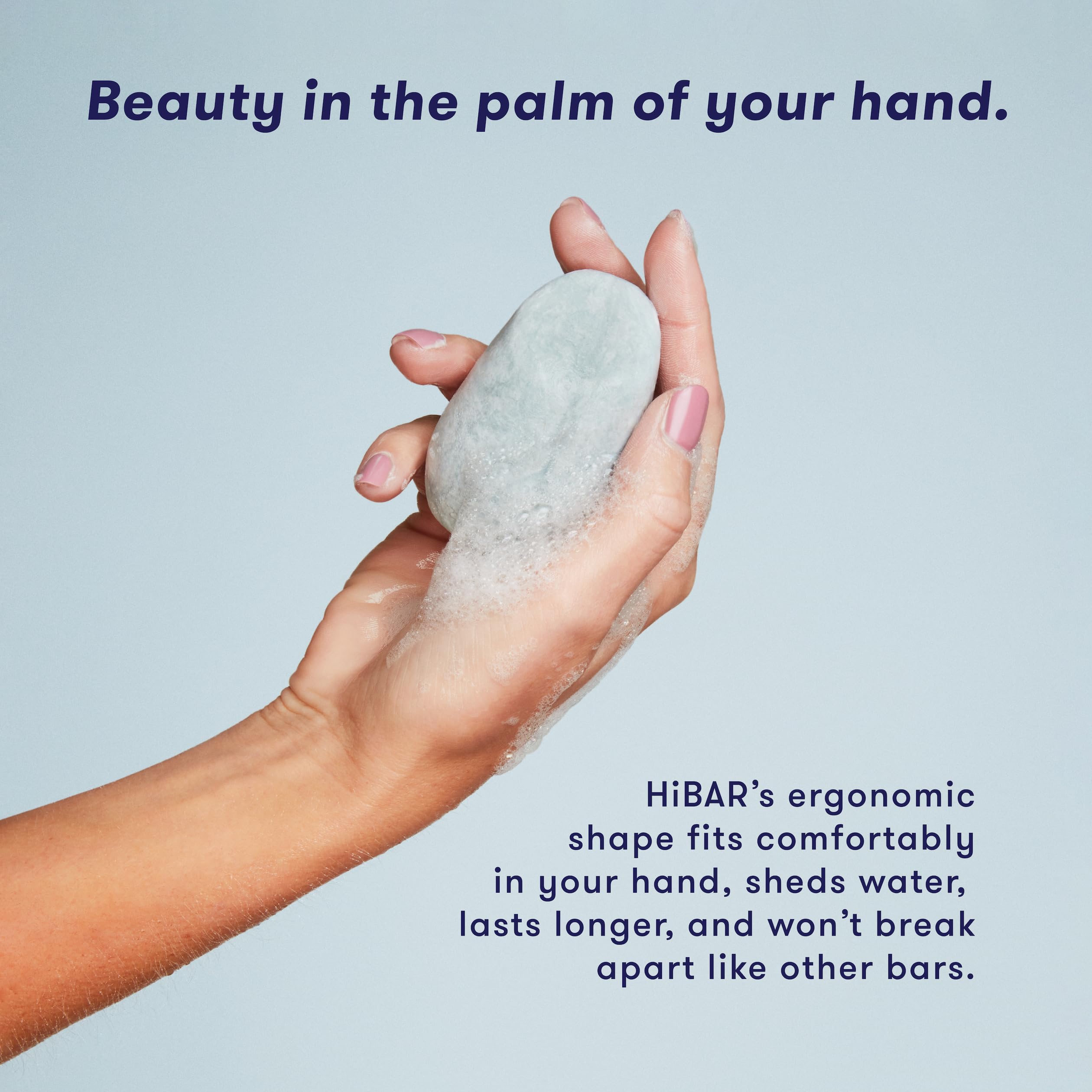 HiBAR Moisturizing Shampoo & Conditioner Bar Set - Fragrance-Free for Dry, Frizzy Hair with Coconut Oil & Vitamin B5 - Plastic-Free, Sulfate-Free, Paraben-Free, Vegan & Color Safe Hair Care - Includes Travel Pouch - Perfect for Travel, Gym & Eco-Friendly Home Use