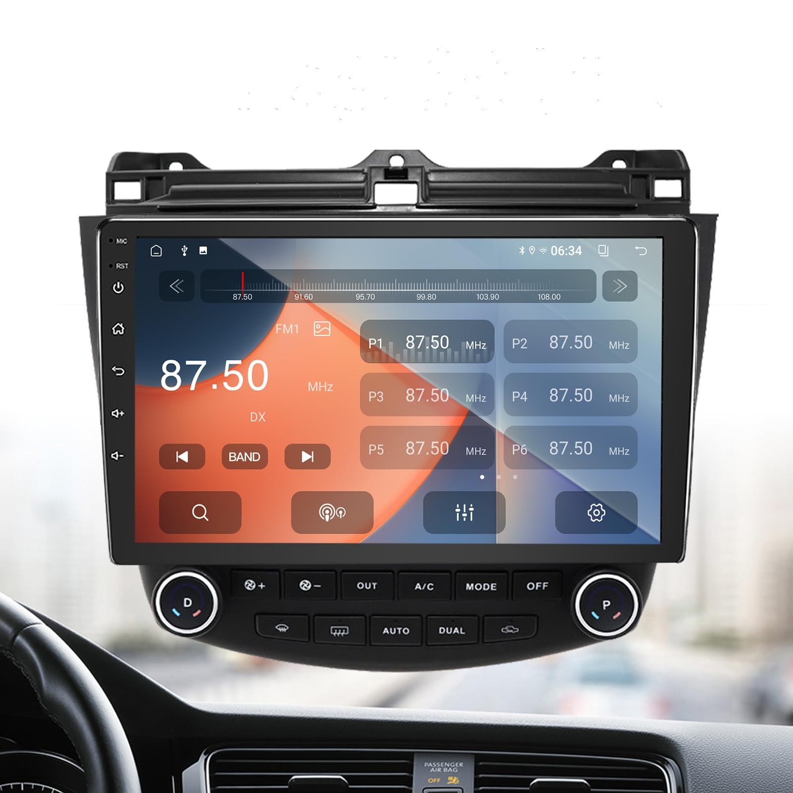 Binize 10 Inch Android 13 Car Stereo with Wireless CarPlay & Android Auto - Compatible with Honda Accord 7th Gen (2003-2007) - GPS, Bluetooth, FM, DSP & Backup Camera - Perfect for Upgrading Your Car Entertainment System