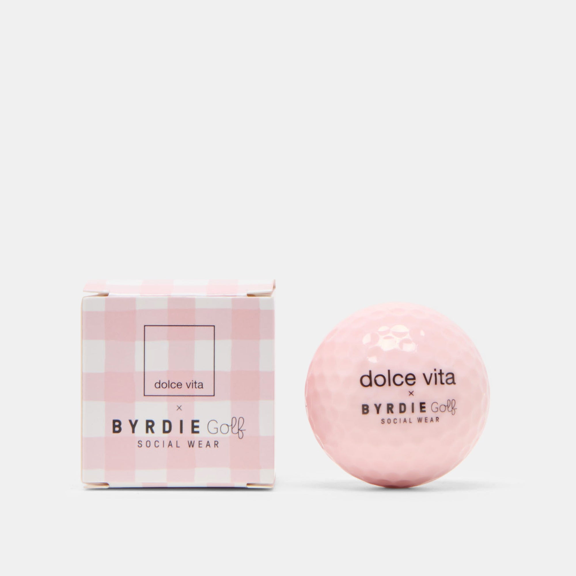 DOLCE VITA X BYRDIE Pink Golf Balls - Premium Performance Golf Balls for Women, Perfect for Golf Tournaments & Practice