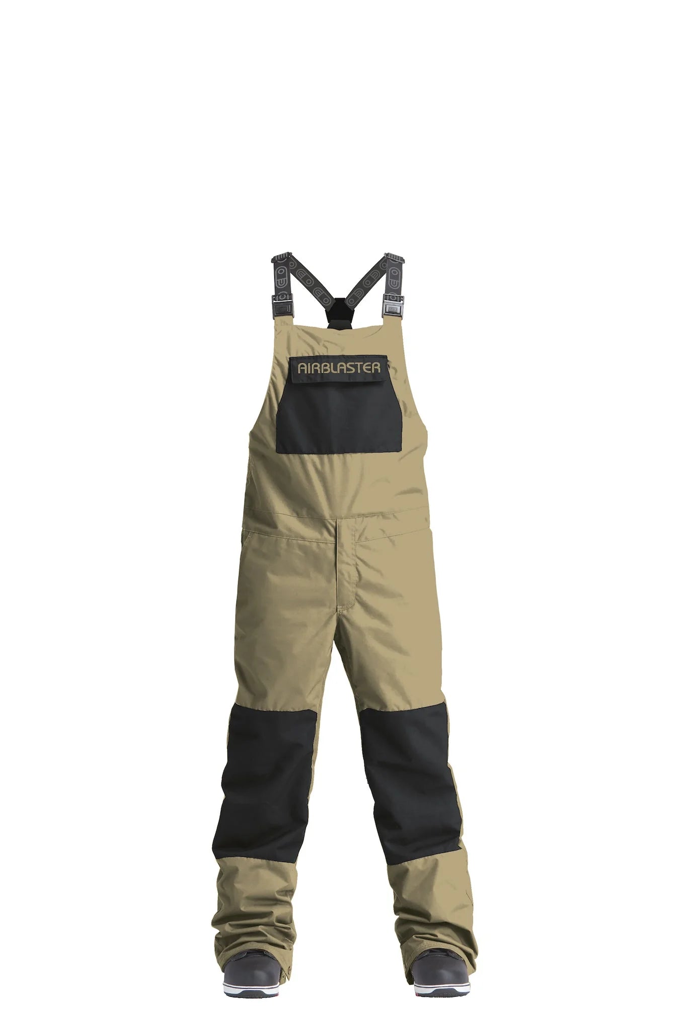 Airblaster 2024 Freedom Bib Snowpants for Men & Women - Waterproof Insulated Winter Snow Pants in Tan - Perfect for Skiing, Snowboarding & Cold Weather Activities
