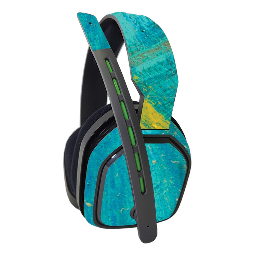 MightySkins Protective Vinyl Decal Wrap Cover for Astro A10 Gaming Headset - Acrylic Blue | Durable, Customizable & Easy to Apply | Made in USA | Perfect for Gamers & Streamers to Personalize Headset Style