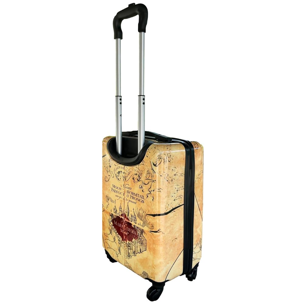 Harry Potter Marauders Map Hardshell Rolling Carry-On Luggage Suitcase - Lightweight Spinner Travel Bag for Airplane, Business Trips & Wizarding World Adventures
