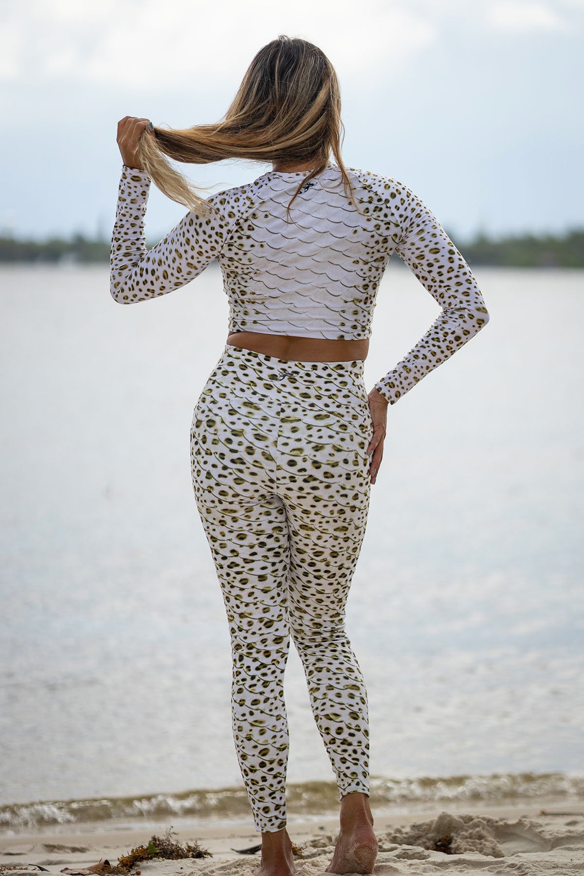 Leopard Shark Swim Leggings for Women - Comfortable & Stylish Swimwear in Sizes XS to 4XL - Perfect for Beach, Pool, Surfing & Water Sports