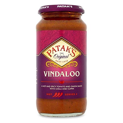 Authentic Indian Patak's Vindaloo Curry Paste 450g - Spicy & Flavorful Cooking Sauce for Home Chefs, Perfect for Indian Dishes, Meal Prep & Dinner Parties