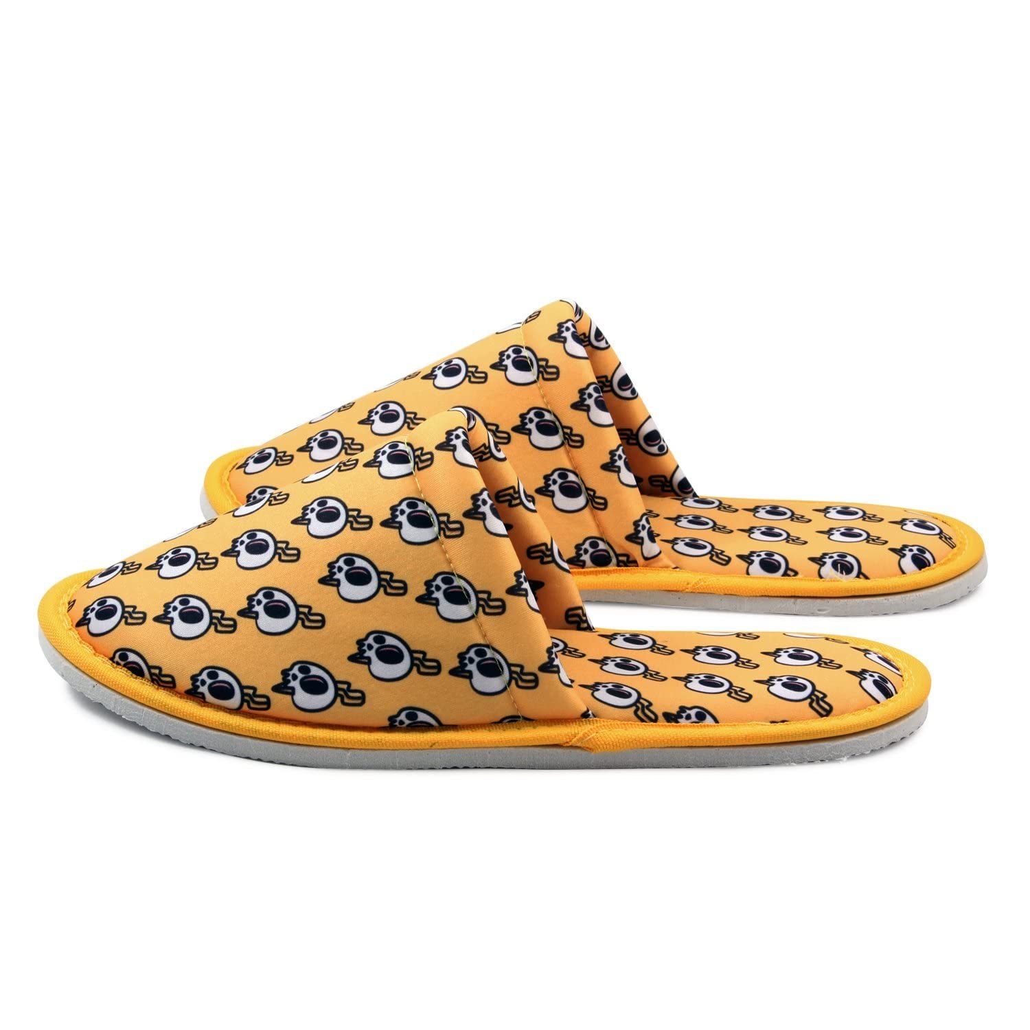 CHOCHILI Men's Lightning Skull Slippers - Yellow & White Lightweight House Shoes for Indoor Use, Size 8-10 - Perfect for Home, Office & Dorm Comfort Walking
