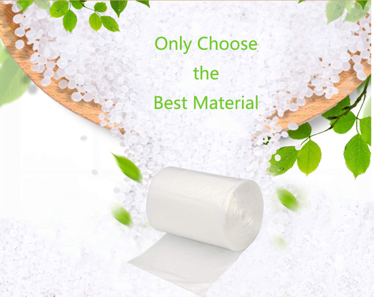 8-12 Gallon Clear Trash Bags - Heavy Duty Garbage Can Liners (100 Count) - Perfect for Kitchen, Bathroom & Office Waste Disposal