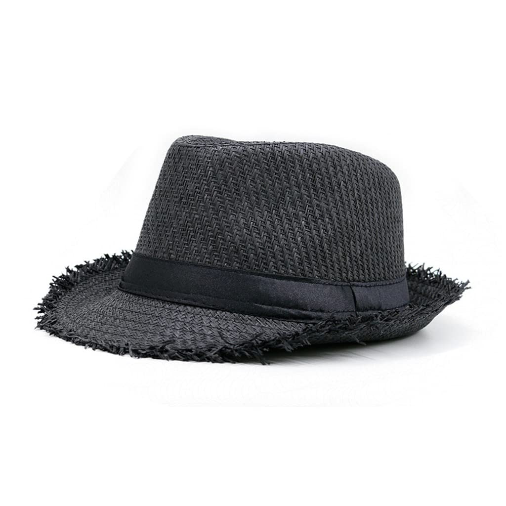 Stylish Men's Summer Panama Straw Hat - UV Protection Wide Brim Fedora for Beach, Outdoor & Casual Wear (Color: Beige, Size: 56-58cm) - Perfect for Vacations, Gardening, and Sun Protection