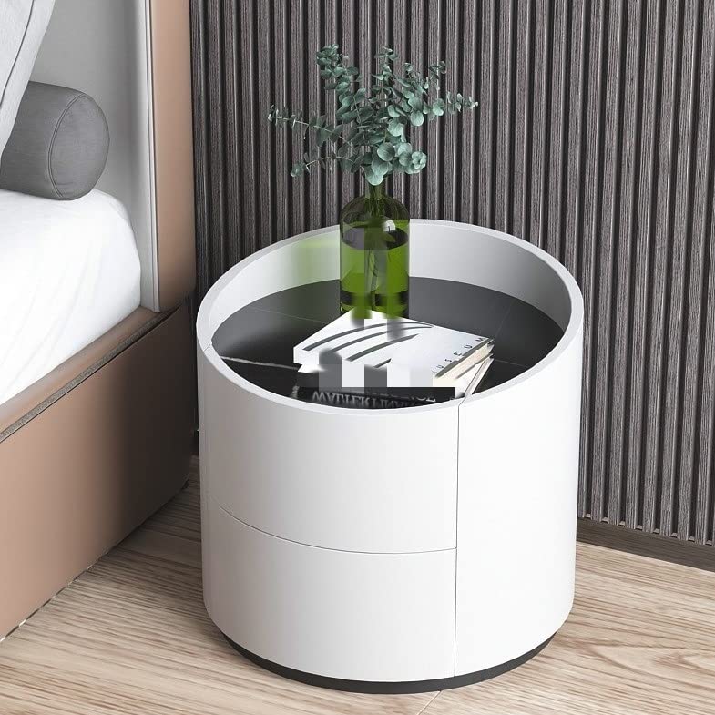 Modern Black Nightstand with Drawers - Bedside Table for Bedroom Storage | Stylish Home Furniture for Small Spaces, Apartments & Dorm Rooms