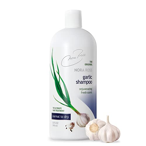 Nora Ross Garlic Shampoo for Dry Hair - Clarifying & Thickening Shampoo with Rosemary & Olive Oil Extract - Dandruff Treatment for Scalp & Hair Roots - 32 Fl Oz - Perfect for Daily Use & Scalp Care Routine