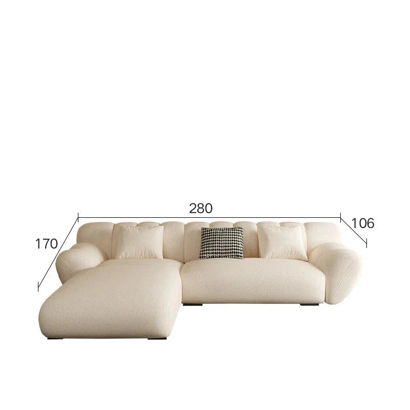 Tulip Loveseat Lounge Corner Sofa Set - Modern 2-Seater for Small Spaces, Living Room, Apartment & Office - Comfortable & Stylish Home Decor