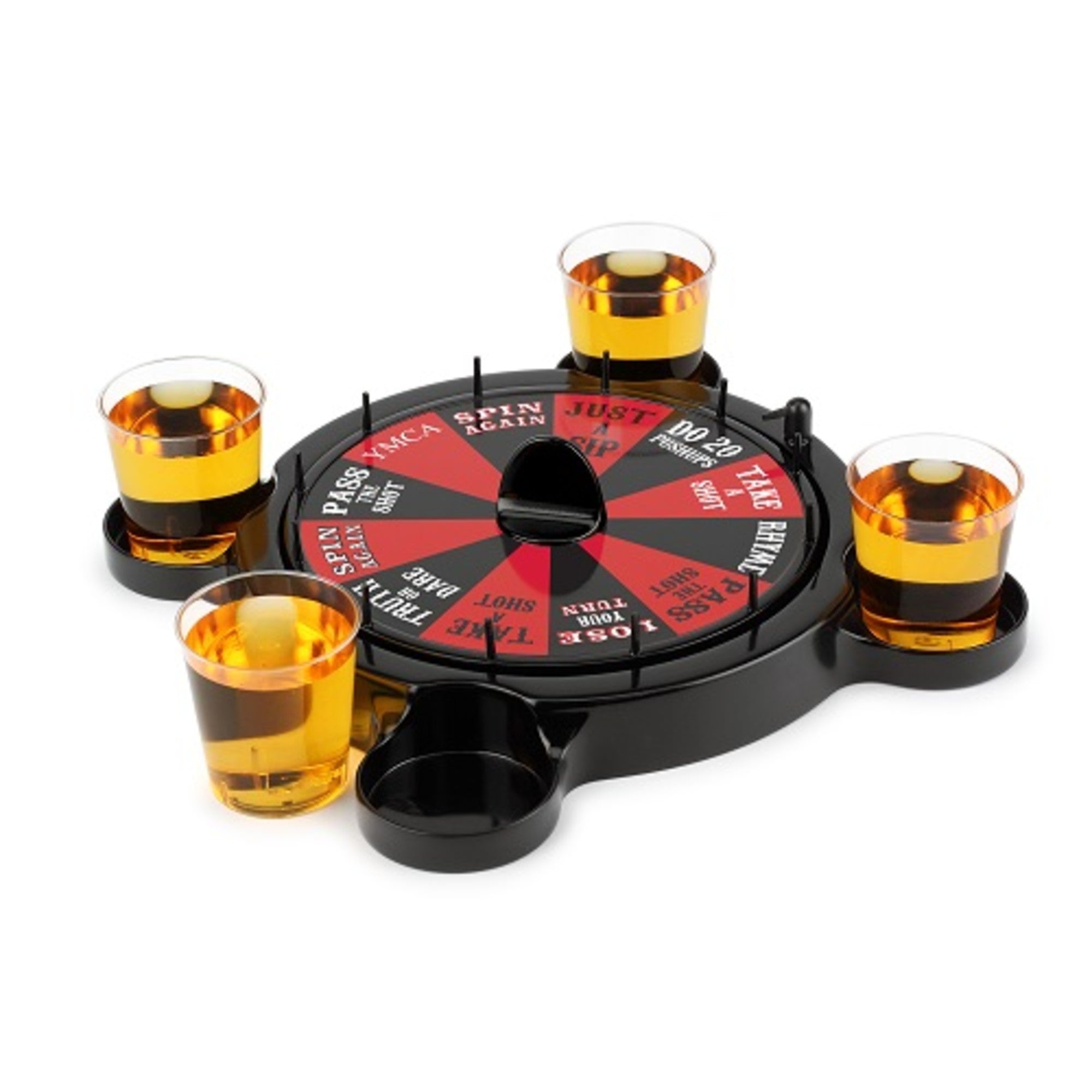 Premium Roulette Shot Glasses Set - 6 Piece Casino Party Drinking Game Accessories for Fun Nights & Bachelor Parties