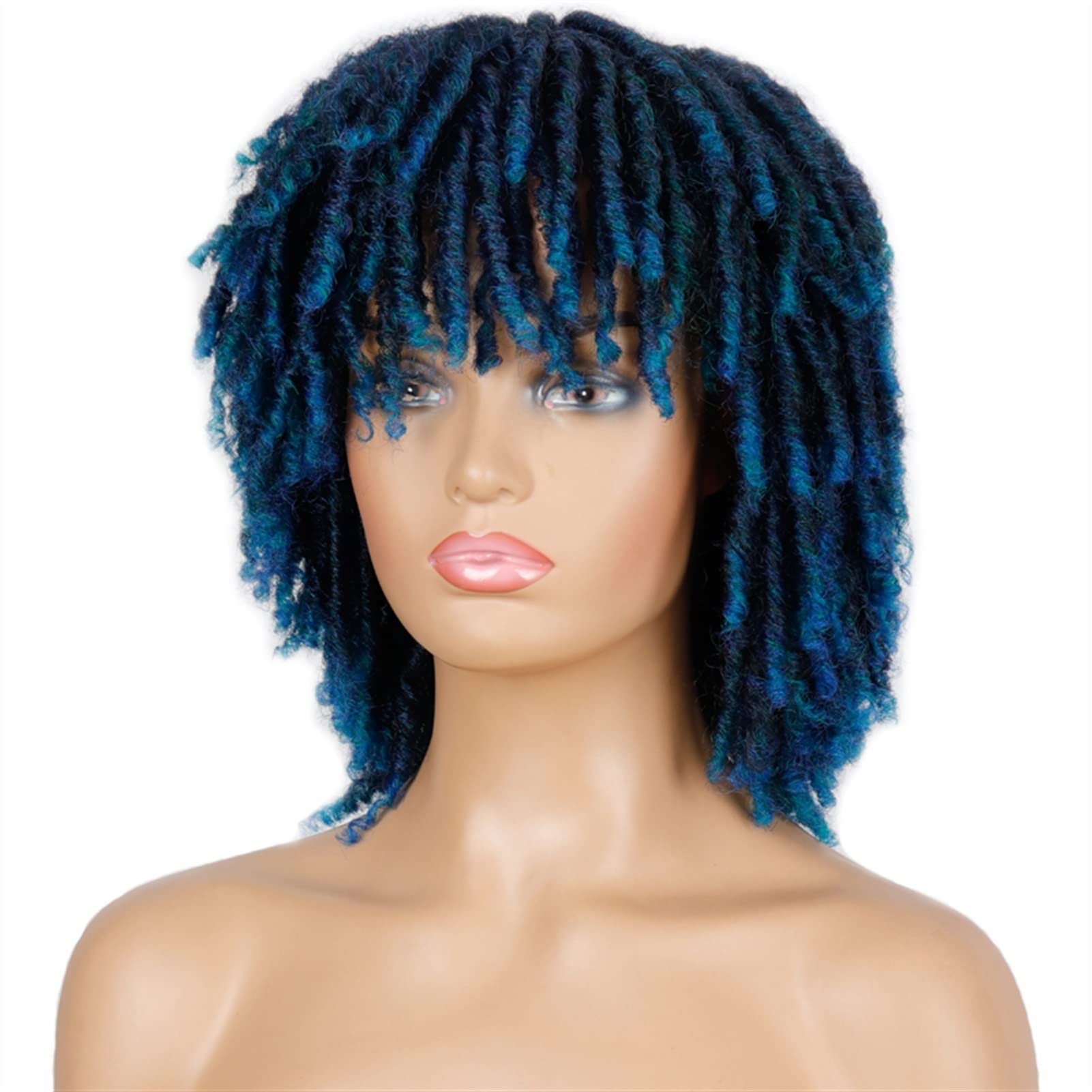 UNNS 14 Inch Short Synthetic Wigs for Black Women - Soft Fiber Crochet Twist Hair Replacement Wigs (Color E) | Perfect for Daily Wear, Cosplay & Protective Styling