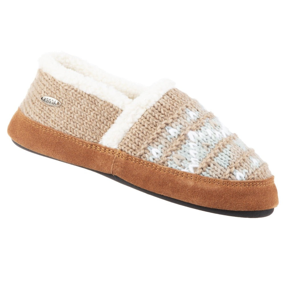 Women's Acorn® Nordic Moc Slippers with Indoor/Outdoor Sole - Cozy House Shoes for Winter, Home, Travel & Outdoor Use